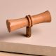 6 Pieces Natural Wooden T-Bar Cabinet Knobs for Dresser